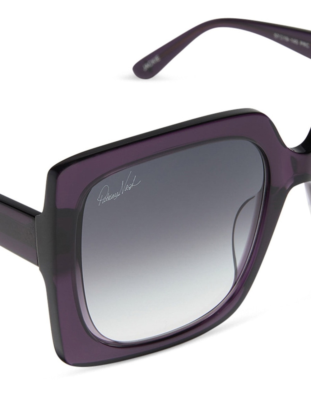 Patricia Nash Jackie Deep Purple (Acai) Oversized Square Sunglasses & Case NIB - Picture 4 of 10